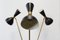 Mid-Century Italian Minimalist Black Brass Floor Lamp in the Style of Stilnovo, 1950s, Image 2