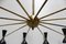 Lámparas de araña italianas minimalistas grandes de latón al estilo de Stilnovo, años 50. Juego de 2, Imagen 3