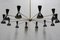 Große Minimalistische Italienische Kronleuchter aus Messing im Stil von Stilnovo, 1950er, 2er Set 2
