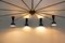 Lámparas de araña italianas minimalistas grandes de latón al estilo de Stilnovo, años 50. Juego de 2, Imagen 12