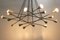 Lámpara de araña italiana Mid-Century minimalista de latón al estilo de Stilnovo, años 50, Imagen 9