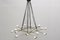 Lámpara de araña italiana Mid-Century minimalista de latón al estilo de Stilnovo, años 50, Imagen 1