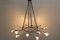Lámpara de araña italiana Mid-Century minimalista de latón al estilo de Stilnovo, años 50, Imagen 12