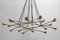 Mid-Century Italian Minimalist Chandelier in Brass in the Style of Stilnovo, 1950s, Image 11