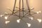 Lámpara de araña italiana Mid-Century minimalista de latón al estilo de Stilnovo, años 50, Imagen 2