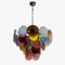 Multicolor Red, Blue, White, Purple & Mink Chandelier, 1970s 4