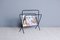 Magazine Rack in Iron and Brass, 1950s 2