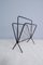 Magazine Rack in Iron and Brass, 1950s, Imagen 3