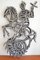 Brutalist Dragon Slayer Wall Sculpture, 1960s 1