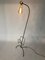 Wrought Iron and Brass Floor Lamp with Magazine Holder, 1960s 2
