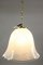Lampada a sospensione vintage in vetro a forma di campana di Doria Leuchten, anni '60, Immagine 3