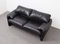 Vintage Leather 2-Seater Maralunga Sofa by Vico Magistretti for Cassina, 1970s 9