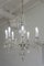 Lampada da soffitto vintage in cristallo e vetro opalino a 7 luci, anni '50, Immagine 7