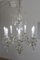 Lampada da soffitto vintage in cristallo e vetro opalino a 7 luci, anni '50, Immagine 14