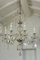 Lampada da soffitto vintage in cristallo e vetro opalino a 7 luci, anni '50, Immagine 5