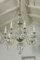 Lampada da soffitto vintage in cristallo e vetro opalino a 7 luci, anni '50, Immagine 12