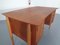 Danish Curved Teak and Oak Desk, 1960s 25