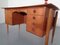 Danish Curved Teak and Oak Desk, 1960s 21