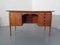 Danish Curved Teak and Oak Desk, 1960s, Image 1