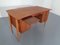 Danish Curved Teak and Oak Desk, 1960s 10