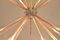 Großer Französischer Mid Century Sputnik Kronleuchter aus zweifarbigem Messing 8