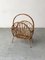 Mid-Century Bamboo and Rattan Magazine Rack, 1950s 7