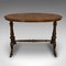 Antique Victorian English Oval Burl Walnut Side Table, 1870s, Image 2