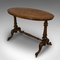 Antique Victorian English Oval Burl Walnut Side Table, 1870s, Image 3