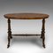 Table d'Appoint Ovale Antique Victorienne en Ronce de Noyer, 1870s 6