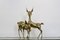 Große Bambi Hirschskulpturen aus Messing, 1970er, 2er Set 6
