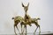 Grandes Sculptures de Cerf Bambi en Laiton, 1970s, Set de 2 1