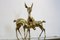 Large Bambi Brass Deer Sculptures, 1970s, Set of 2 1