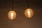 Mid-Century Etched Glass Globe Pendant Lamps from Raak, 1960s, Set of 2 6