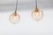 Mid-Century Etched Glass Globe Pendant Lamps from Raak, 1960s, Set of 2, Image 5