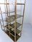 Large Hollywood Regency Style Brass and Smoked Glass Display Wall Unit, 1960s 11