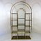 Large Hollywood Regency Style Brass and Smoked Glass Display Wall Unit, 1960s 16
