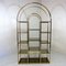 Large Hollywood Regency Style Brass and Smoked Glass Display Wall Unit, 1960s, Immagine 16