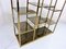 Large Hollywood Regency Style Brass and Smoked Glass Display Wall Unit, 1960s, Immagine 6