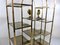 Large Hollywood Regency Style Brass and Smoked Glass Display Wall Unit, 1960s, Immagine 10