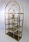 Large Hollywood Regency Style Brass and Smoked Glass Display Wall Unit, 1960s 18