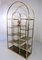 Large Hollywood Regency Style Brass and Smoked Glass Display Wall Unit, 1960s, Imagen 18