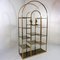 Large Hollywood Regency Style Brass and Smoked Glass Display Wall Unit, 1960s 19