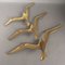 Vintage Brass Wall Decoration Swallows, 1950s 3
