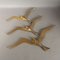 Vintage Brass Wall Decoration Swallows, 1950s 2