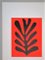 Leaf on Red Lithographie in Farben nach Henri Matisse, 1965 2