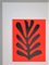 Lithographie Feuilles sur Rouge de Henri Matisse, 1965 2