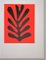 Litografia Leaf on Red di Colors after Henri Matisse, 1965, Immagine 3