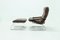 Mid-Century Chrome and Leather Recliner Chair & Ottoman, 1960s, Set of 2, Immagine 8