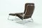 Mid-Century Chrome and Leather Recliner Chair & Ottoman, 1960s, Set of 2, Immagine 7