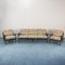 3-Sitzer Sofa & Sessel aus Stoff & Holz, 1920er, 3er Set 1